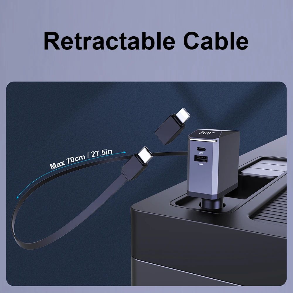 4-in-1 Retractable Fast Charging Cable – Universal All-in-One Charger for iPhone, Android & More