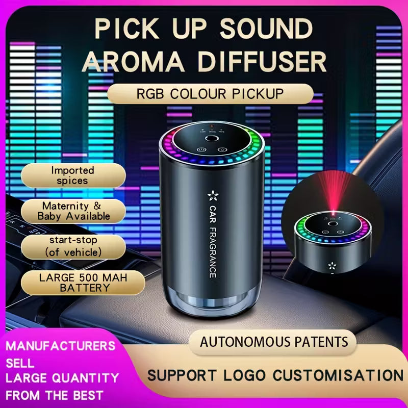 Smart Car Air Freshener Diffuser with Starry Sky Light Projection