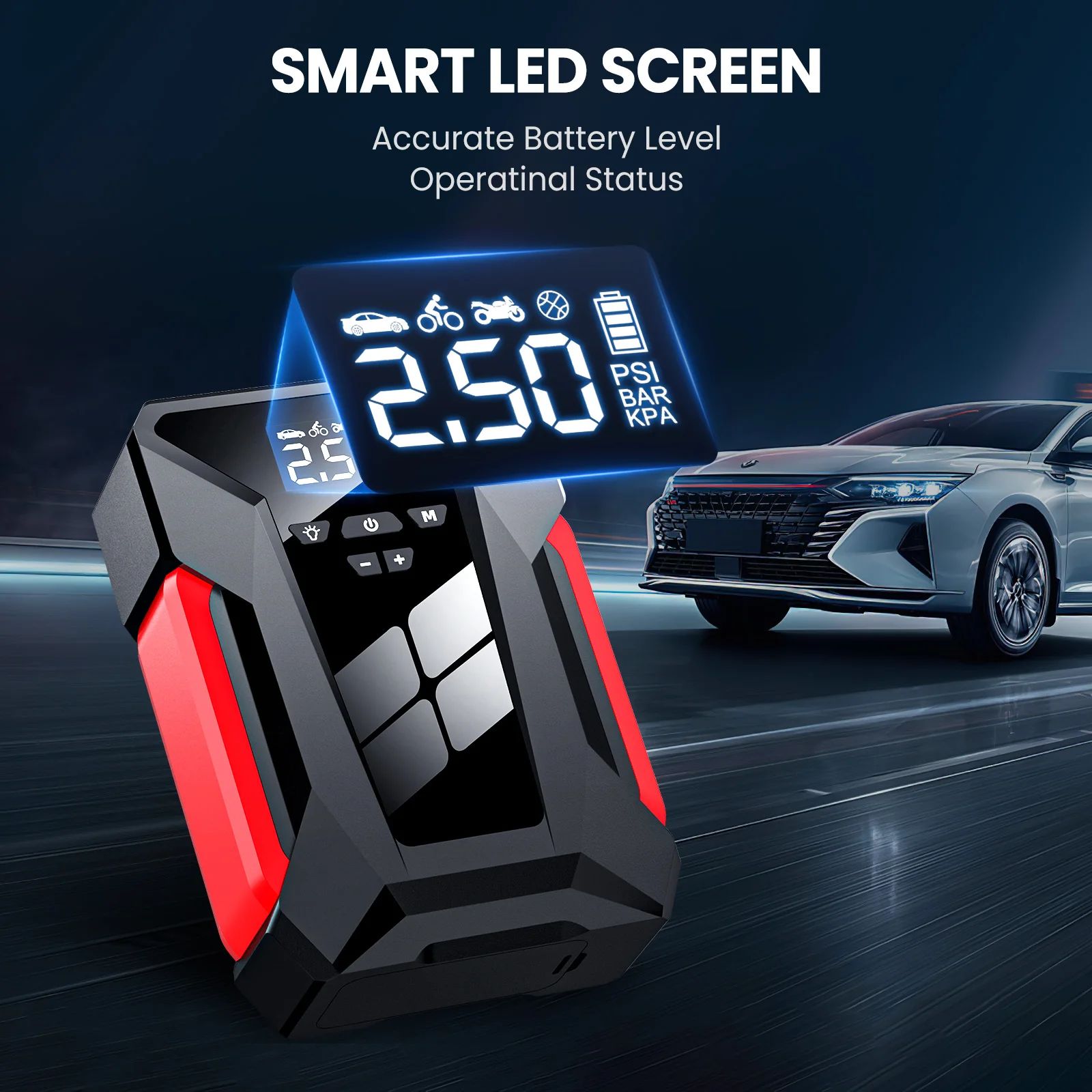 PowerPump™ 2-in-1 Jump Starter with Built-In Air Compressor – Start Dead Batteries & Inflate Tires in Minutes!