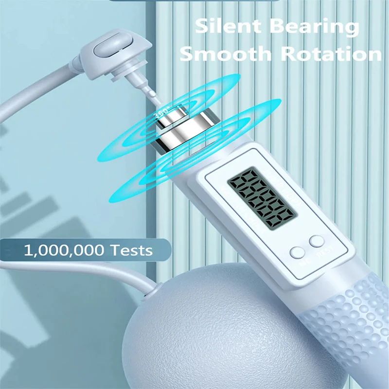 Smart Cordless Skipping Rope with Digital Counter – Tangle-Free Fitness Jump Rope for Home & Gym