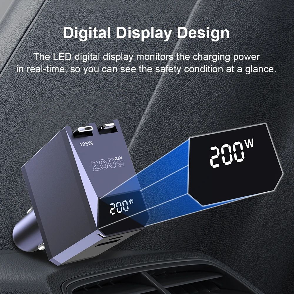 4-in-1 Retractable Fast Charging Cable – Universal All-in-One Charger for iPhone, Android & More