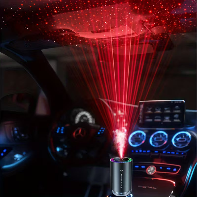 Smart Car Air Freshener Diffuser with Starry Sky Light Projection