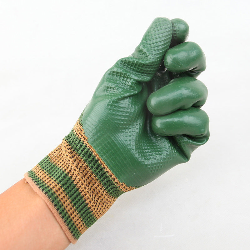 Rubber Coated Work Gloves with Knit Wrist Cuff