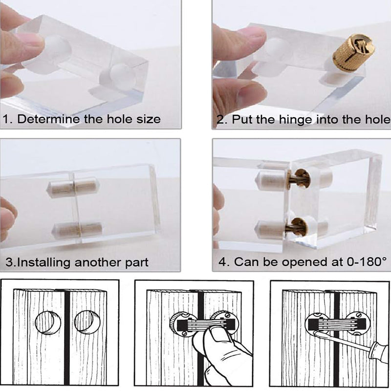 Concealed Brass Hinges