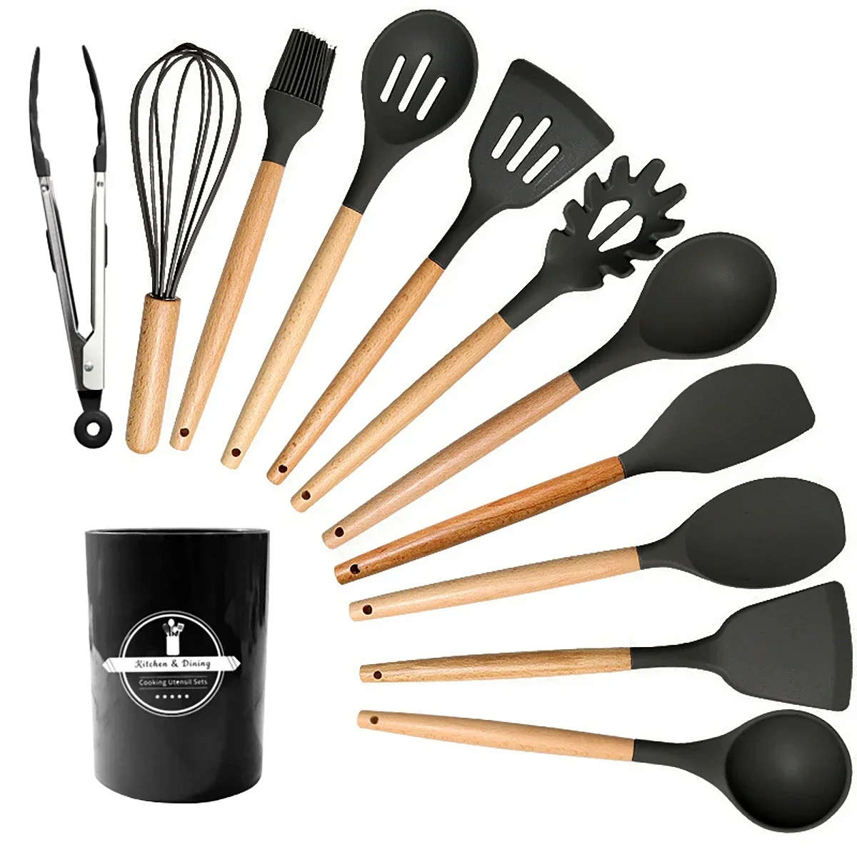 12-Piece Cooking Utensils Set – Non-Stick, Heat-Resistant & Stylish