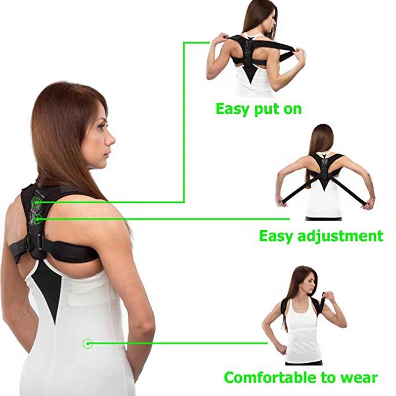 Posture Corrector Therapy Shoulder Belt – Back & Spine Support Brace for Pain Relief & Alignment