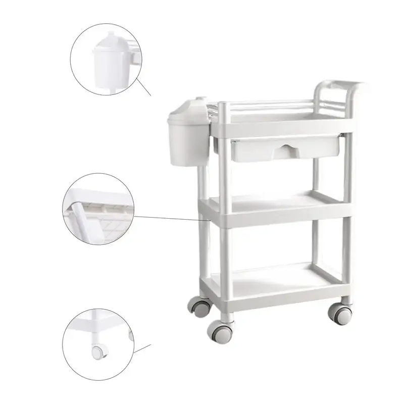 3-Tier Rolling Storage Trolley – Mobile Organizer for Home & Office