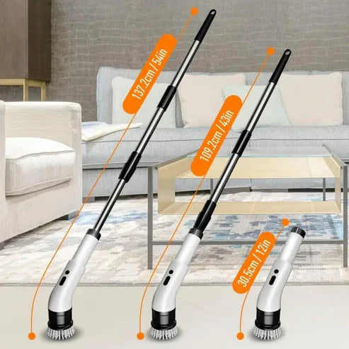 🧽 Electric Spin Scrubber – Cordless Power Scrubber with 9 Replaceable Brush Heads & Extendable Handle