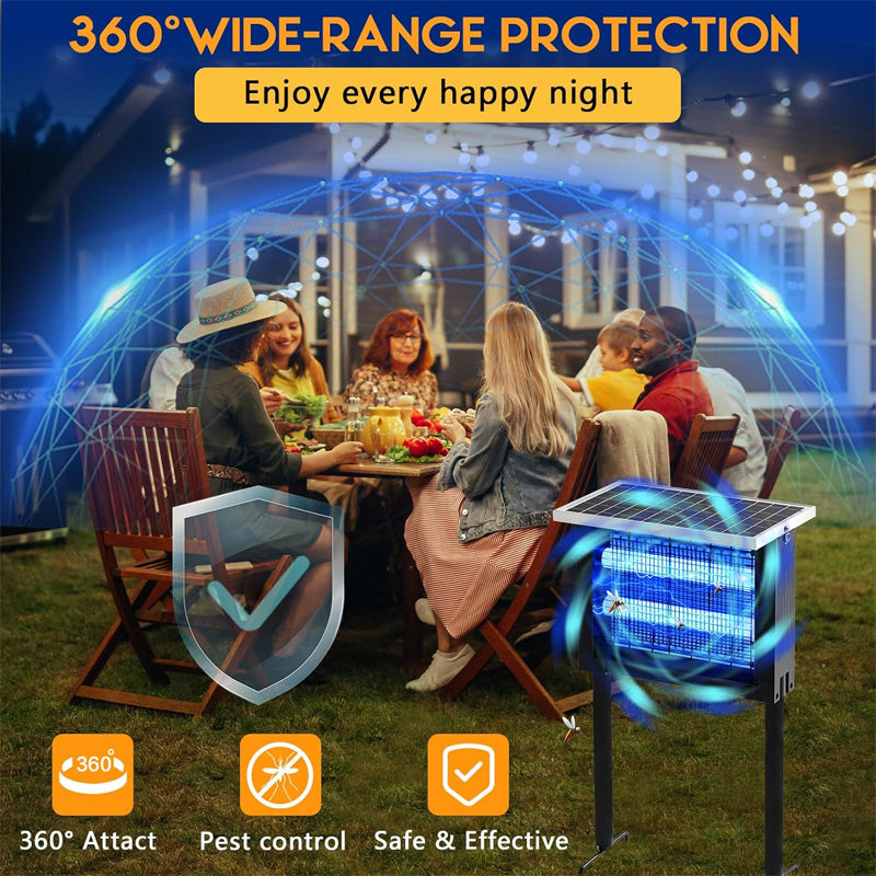 3500V High Powered Solar Bug Zapper for Indoor & Outdoor