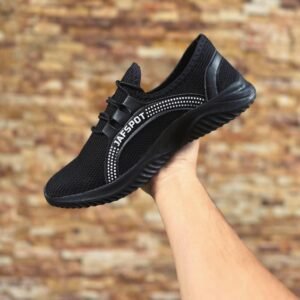 Men’s Casual Breathable Fashion Sneakers -JF018, Black